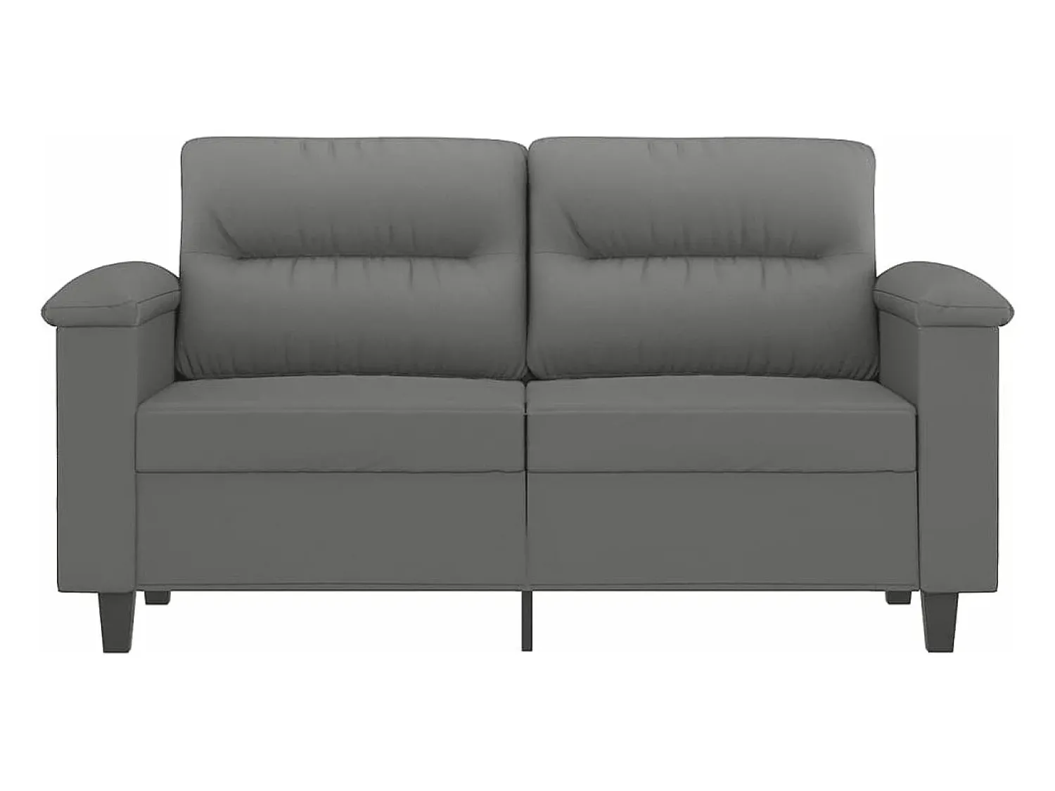 Sofá* Sofá de 2 lugares 120 cm tecido de microfibra -escuro PT470006 Cinzento