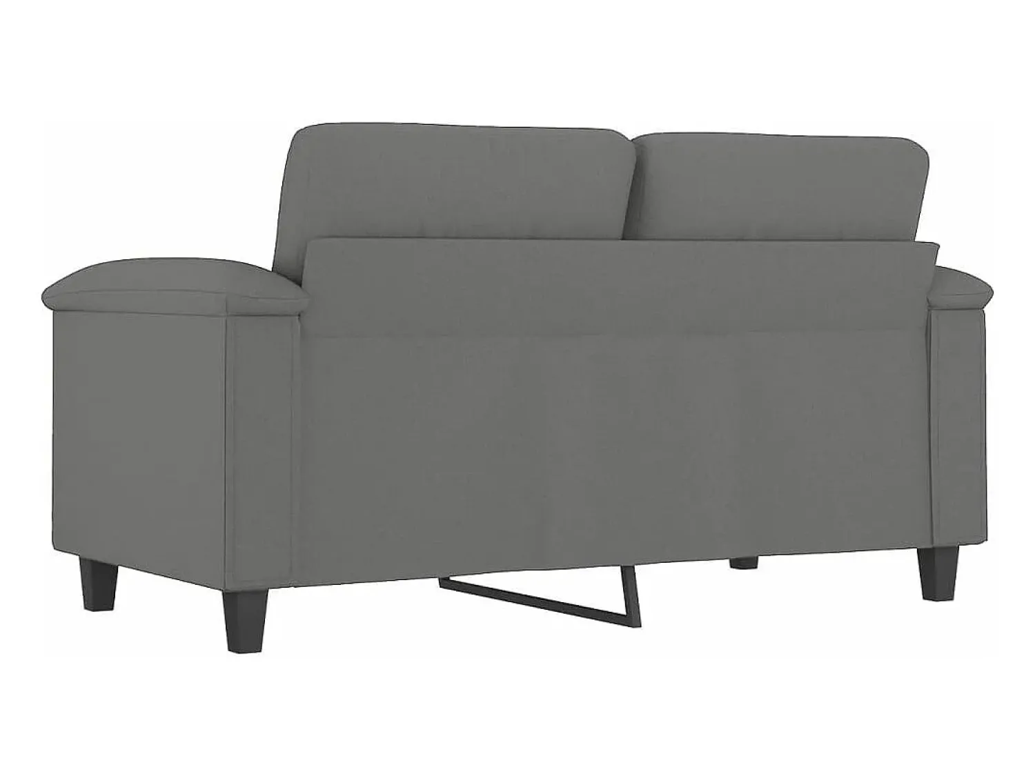 Sofá* Sofá de 2 lugares 120 cm tecido de microfibra -escuro PT470006 Cinzento