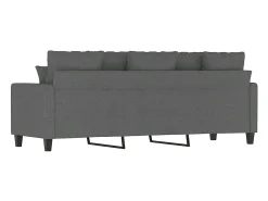 Sofá*vidaxl Sofá de 3 lugares 180 cm tecido cinza-escuro Cinzento