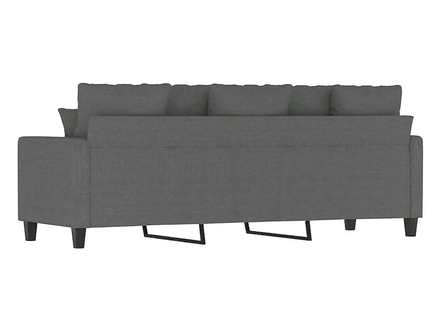 Sofá*vidaxl Sofá de 3 lugares 180 cm tecido cinza-escuro Cinzento