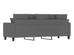 Sofá*vidaxl Sofá de 3 lugares 180 cm tecido cinza-escuro Cinzento