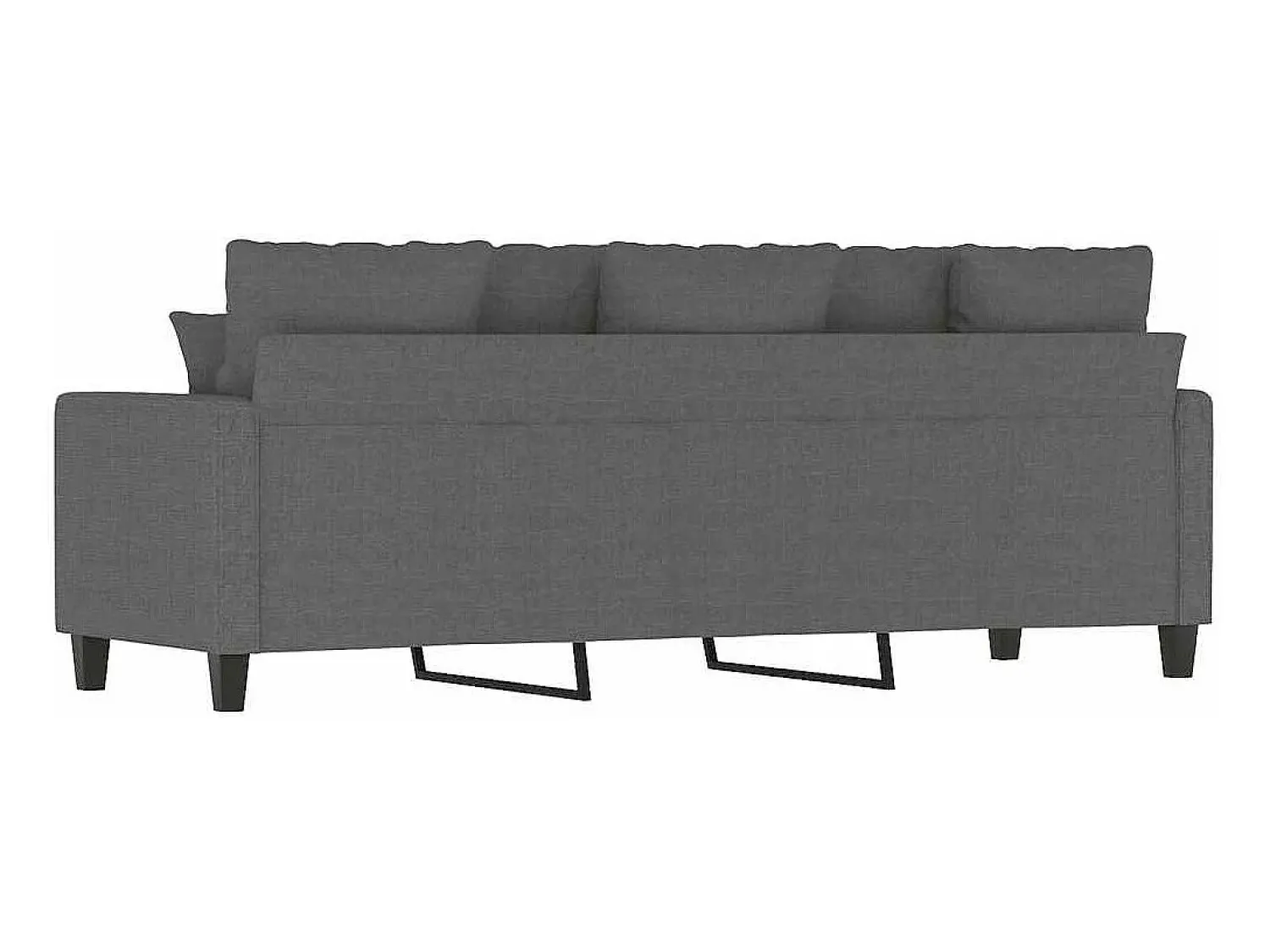 Sofá*vidaxl Sofá de 3 lugares 180 cm tecido cinza-escuro Cinzento