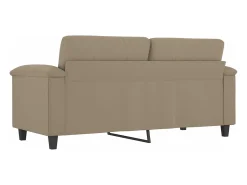 Outlet Sofá de 2 lugares 140 cm tecido de microfibra cinza-acastanhado PT288960 Taupe