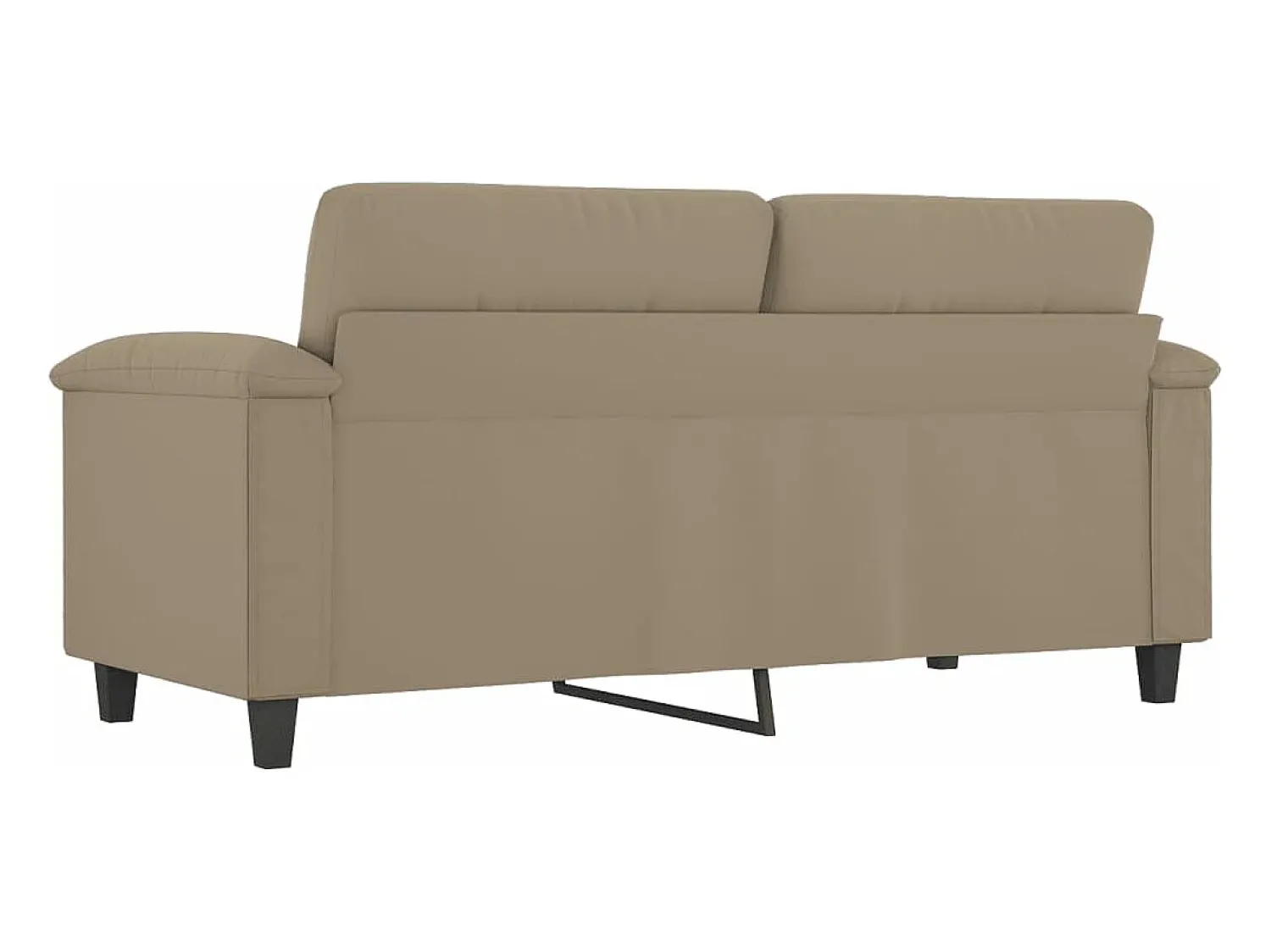 Outlet Sofá de 2 lugares 140 cm tecido de microfibra cinza-acastanhado PT288960 Taupe