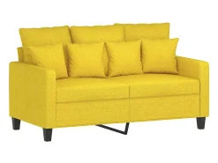 vidaxl Sofá de 2 lugares 120 cm tecido -claro^ Sofá