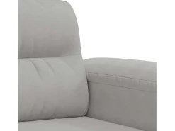 vidaxl Sofá de 2 lugares 120 cm tecido de microfibra -claro^ Sofá