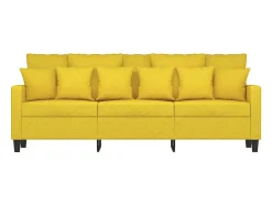 vidaxl Sofá de 3 lugares 180 cm tecido -claro^ Sofá