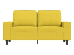 Sofá* Sofá de 2 lugares 120 cm tecido -claro PT614915 Amarelo