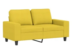 Sofá* Sofá de 2 lugares 120 cm tecido -claro PT614915 Amarelo