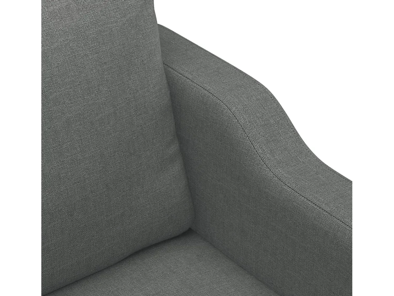 Clearance vidaxl Sofá de 3 lugares 180 cm tecido cinza-escuro Cinzento