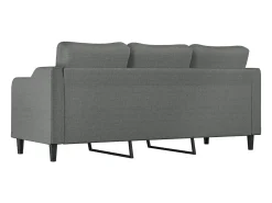 Clearance vidaxl Sofá de 3 lugares 180 cm tecido cinza-escuro Cinzento