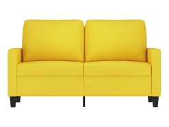 Sofá| Sofá de 2 lugares 120 cm tecido -claro PT966259 Amarelo