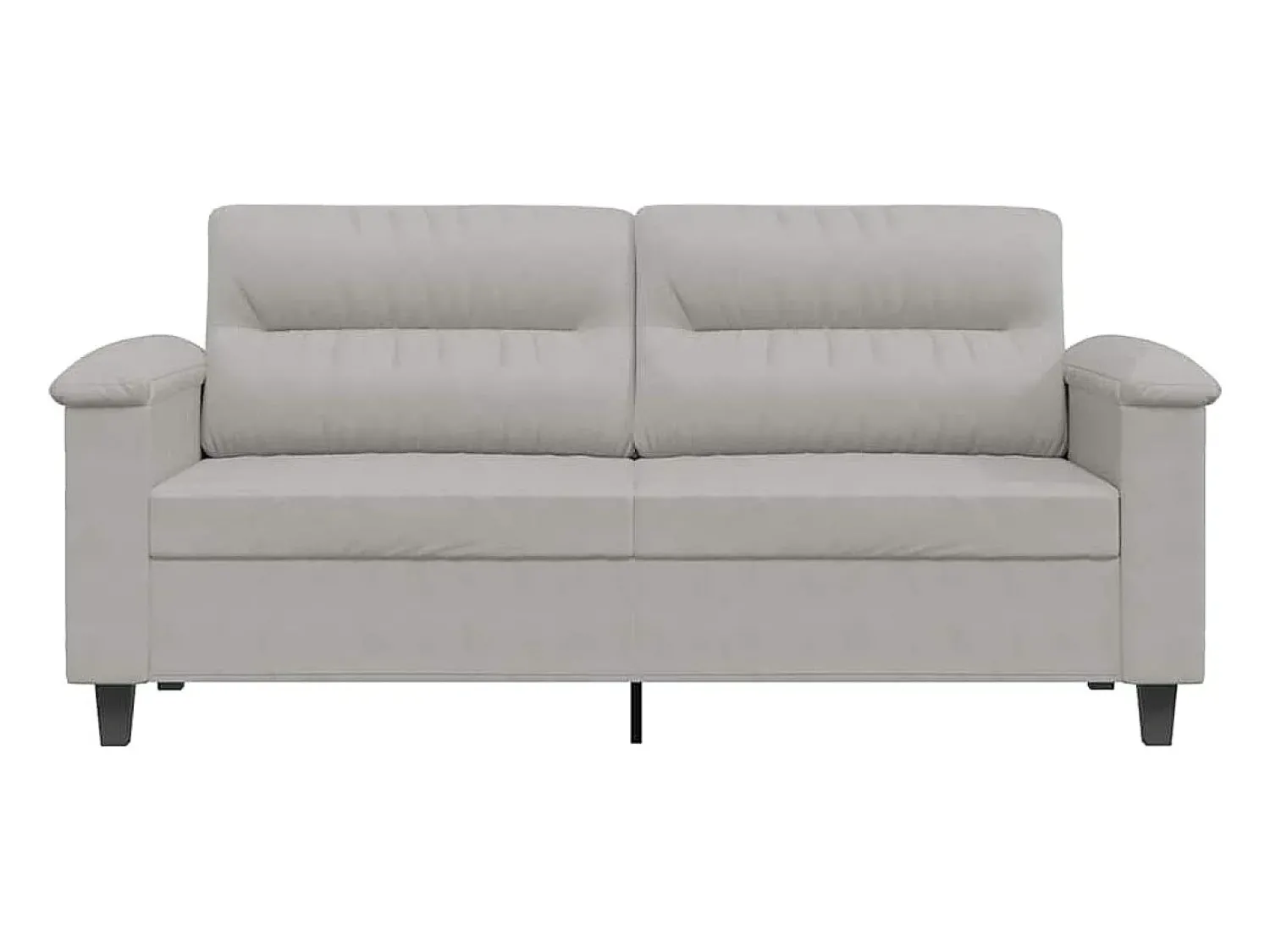 Sofá*vidaxl Sofá de 2 lugares 140 cm tecido de microfibra -claro Cinzento