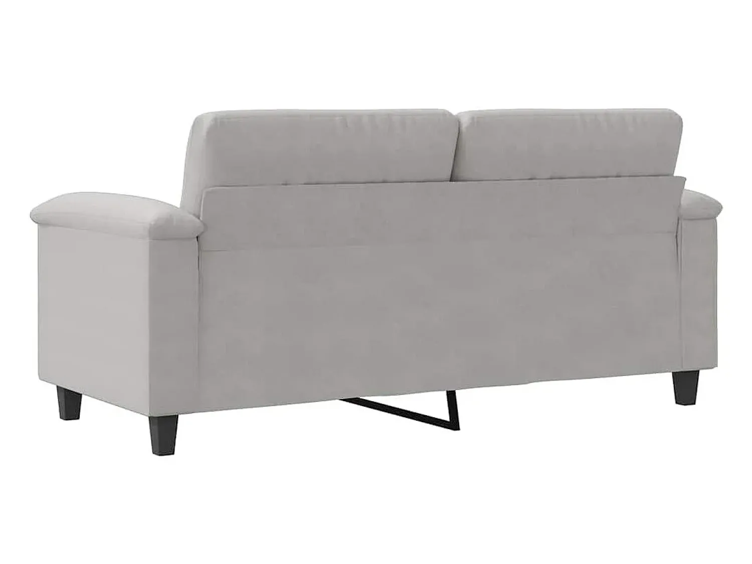 Sofá*vidaxl Sofá de 2 lugares 140 cm tecido de microfibra -claro Cinzento