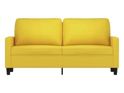 New Sofá de 2 lugares 140 cm tecido -claro PT885538 Amarelo