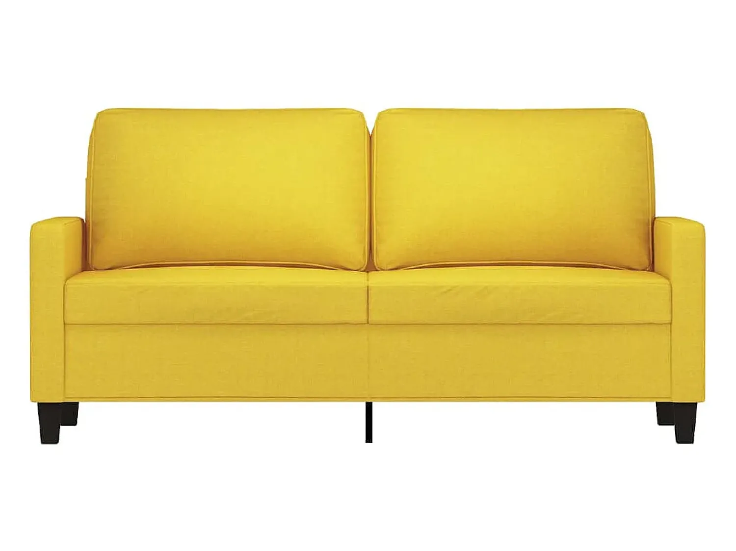 New Sofá de 2 lugares 140 cm tecido -claro PT885538 Amarelo