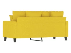 Sofá|vidaxl Sofá de 2 lugares 140 cm tecido -claro Amarelo