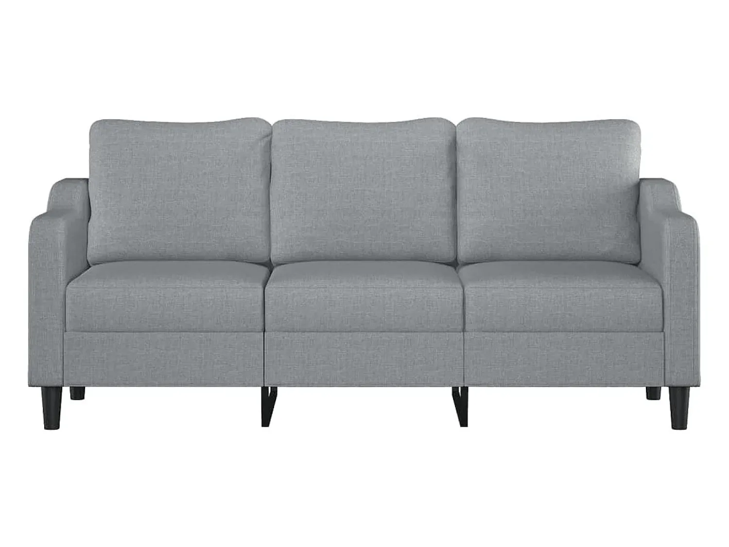 Sofá de 3 lugares 180 cm tecido cinza-claro PT665103^ Sofá