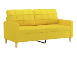 Sofá* Sofá de 2 lugares 140 cm tecido -claro PT341845 Amarelo