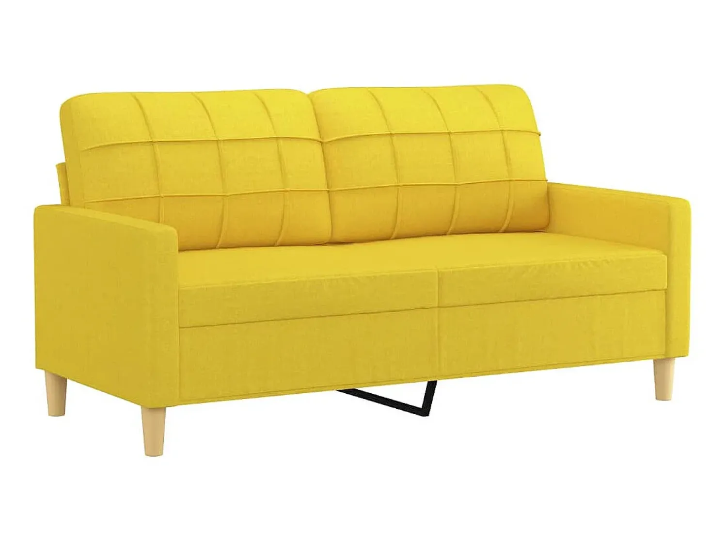 Sofá* Sofá de 2 lugares 140 cm tecido -claro PT341845 Amarelo