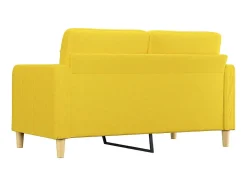Sofá* Sofá de 2 lugares 140 cm tecido -claro PT341845 Amarelo