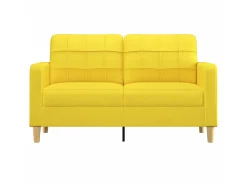 Sofá* Sofá de 2 lugares 140 cm tecido -claro PT341845 Amarelo