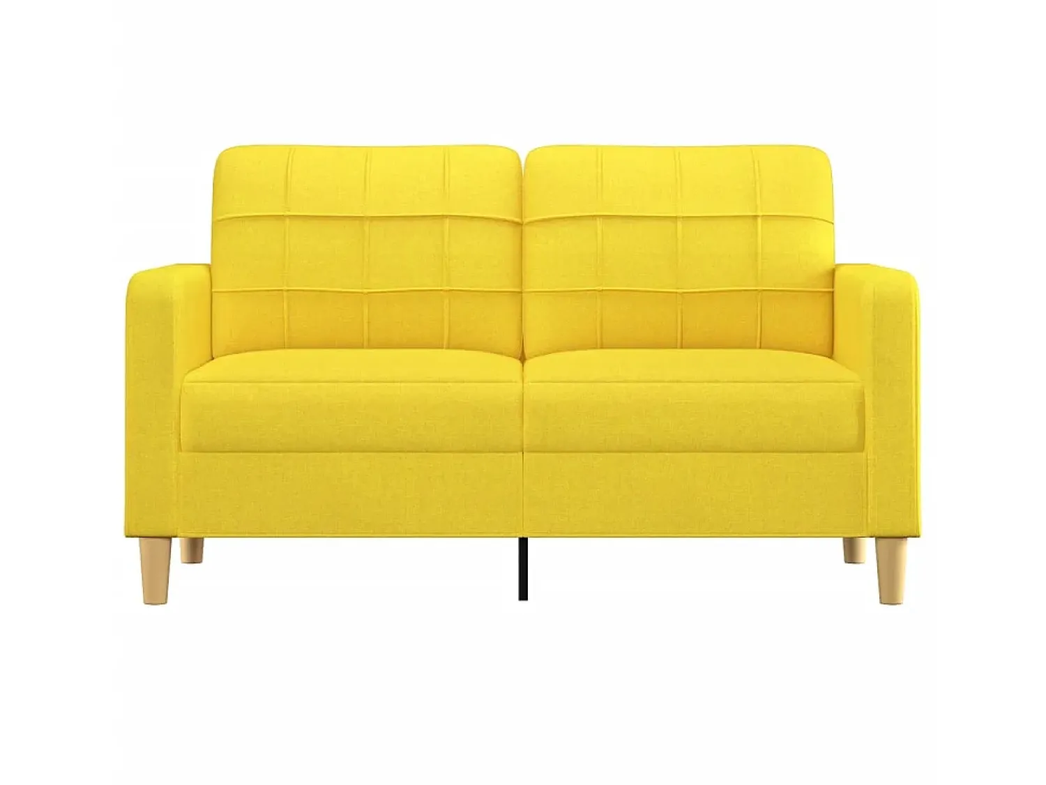 Sofá* Sofá de 2 lugares 140 cm tecido -claro PT341845 Amarelo
