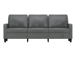 Clearance Sofá de 3 lugares 180 cm tecido cinza-escuro PT160332 Cinzento