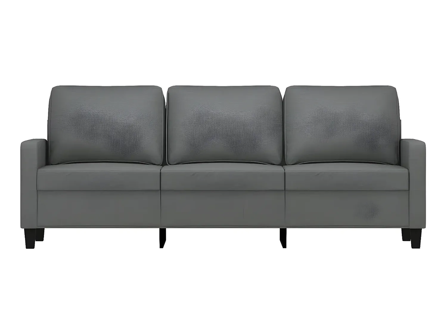 Clearance Sofá de 3 lugares 180 cm tecido cinza-escuro PT160332 Cinzento