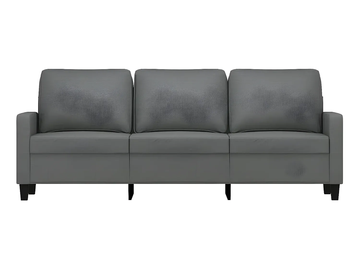 Clearance Sofá de 3 lugares 180 cm tecido cinza-escuro PT160332 Cinzento