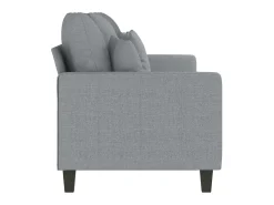 Sofá de 3 lugares 180 cm tecido cinza-claro PT400826^ Sofá