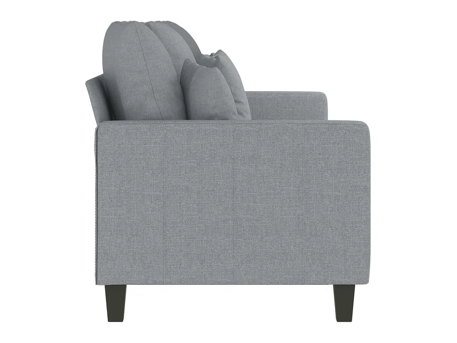 Sofá de 3 lugares 180 cm tecido cinza-claro PT400826^ Sofá