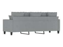 Sofá de 3 lugares 180 cm tecido cinza-claro PT400826^ Sofá