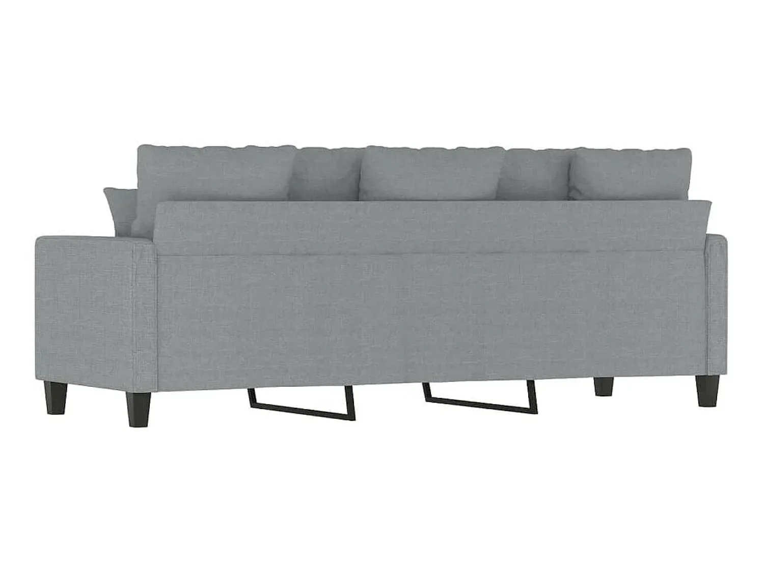 Sofá de 3 lugares 180 cm tecido cinza-claro PT400826^ Sofá