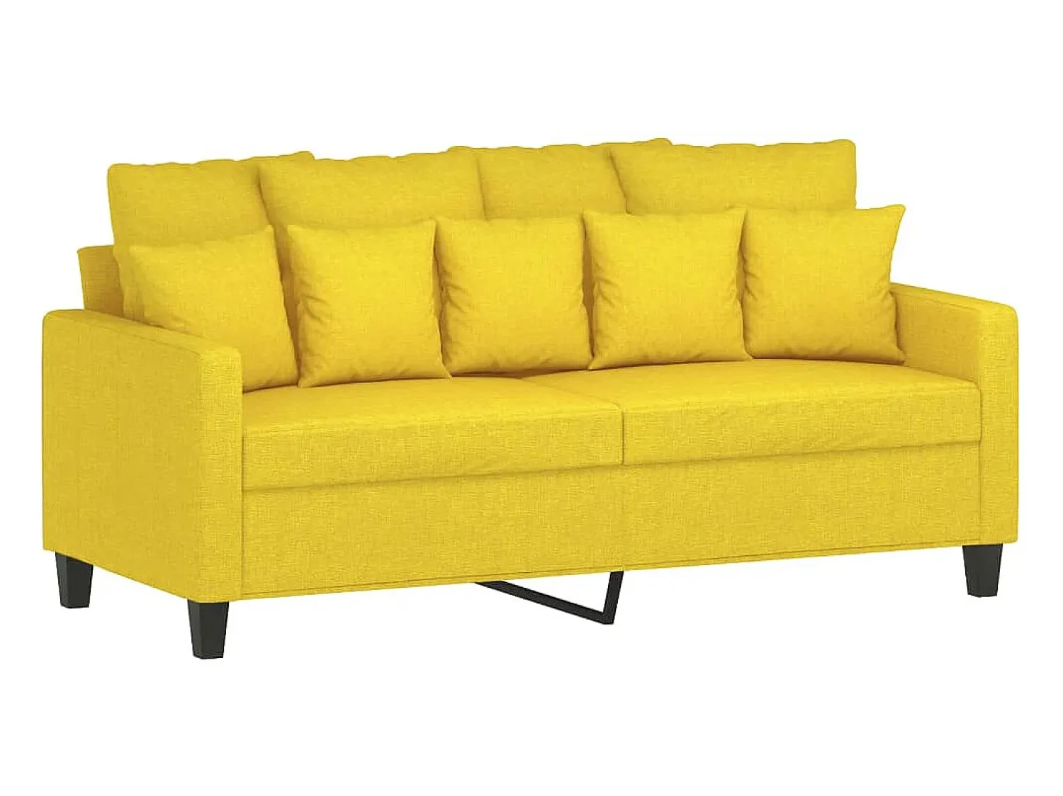 Sofá| Sofá de 2 lugares 140 cm tecido amarelo-claro PT110115 Amarelo claro