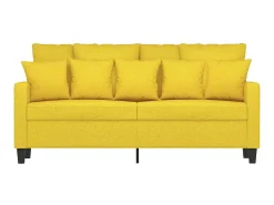 Sofá| Sofá de 2 lugares 140 cm tecido amarelo-claro PT110115 Amarelo claro