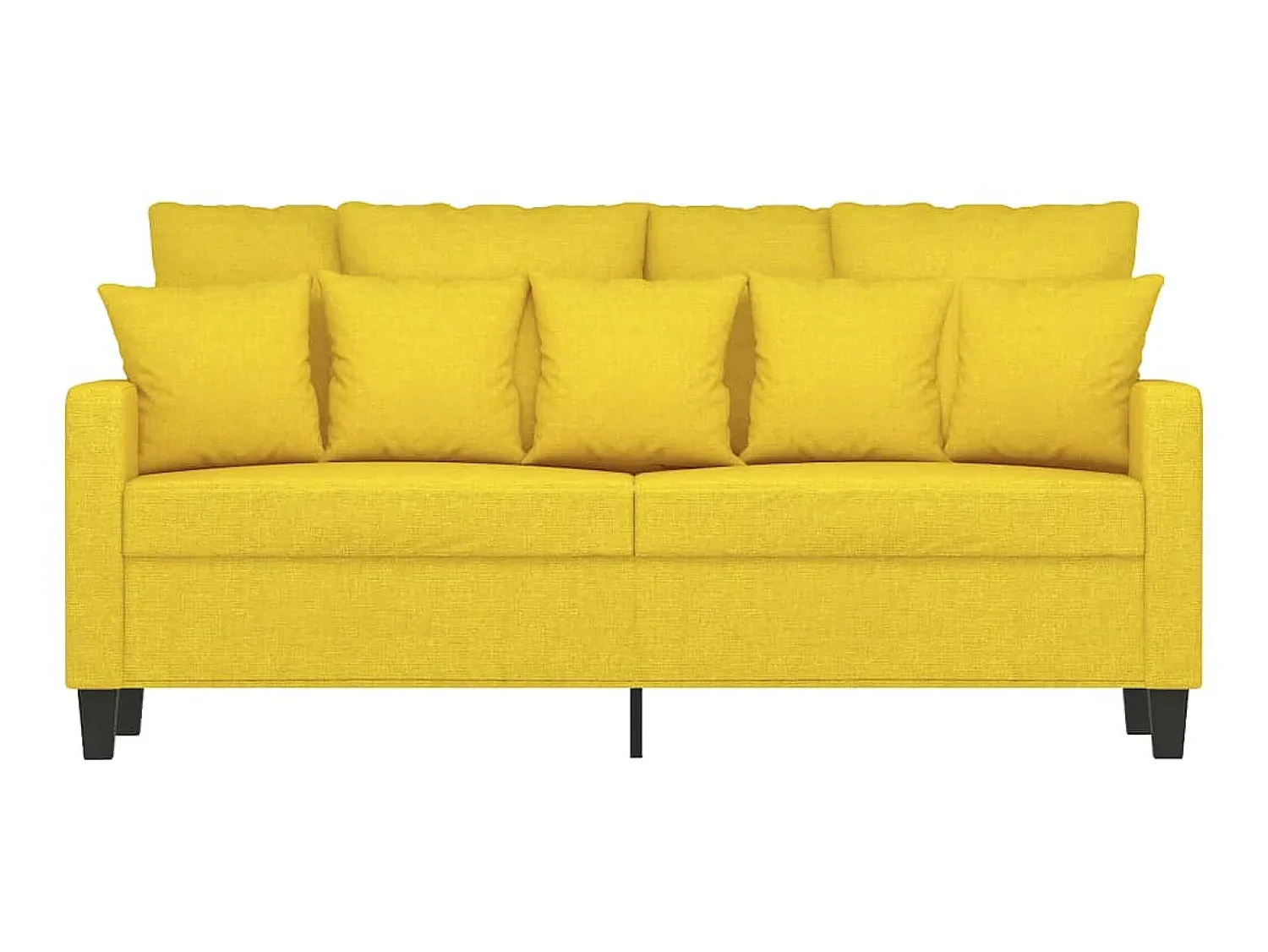 Sofá| Sofá de 2 lugares 140 cm tecido amarelo-claro PT110115 Amarelo claro