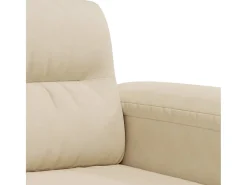 Sofá*vidaxl Sofá de 2 lugares 120 cm tecido de microfibra cor Creme
