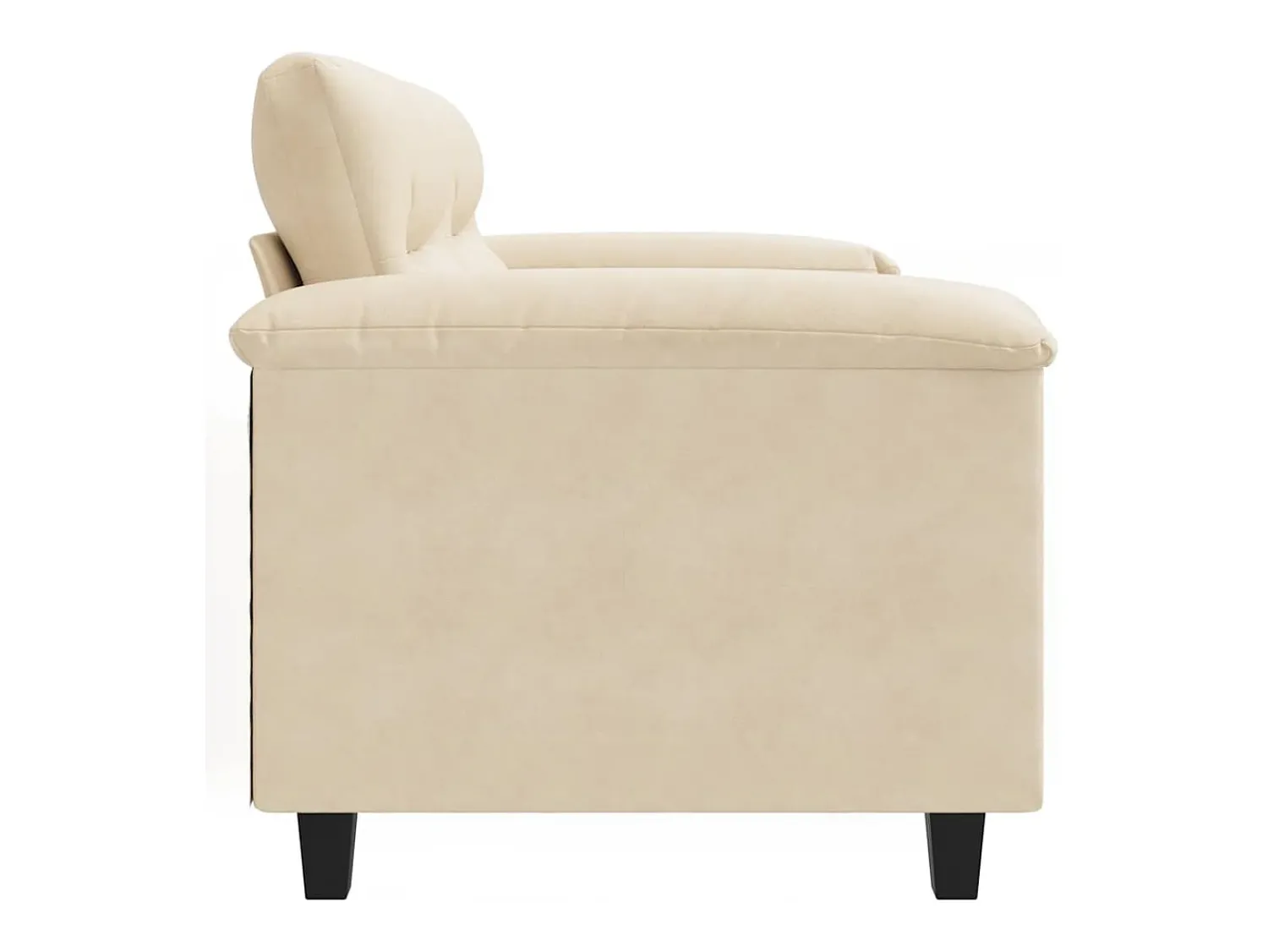 Sofá*vidaxl Sofá de 2 lugares 120 cm tecido de microfibra cor Creme