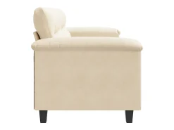 Sofá*vidaxl Sofá de 2 lugares 140 cm tecido de microfibra cor Creme