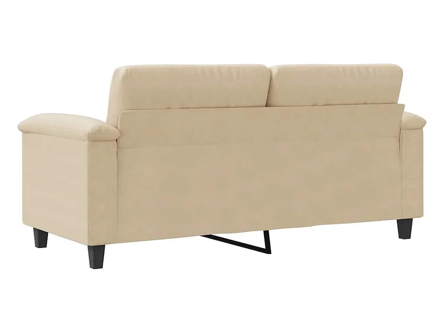 Sofá*vidaxl Sofá de 2 lugares 140 cm tecido de microfibra cor Creme