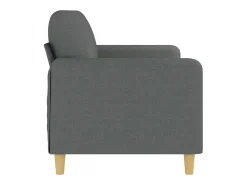 Sofá de 3 lugares 180 cm tecido cinza-escuro PT526550 Cinzento