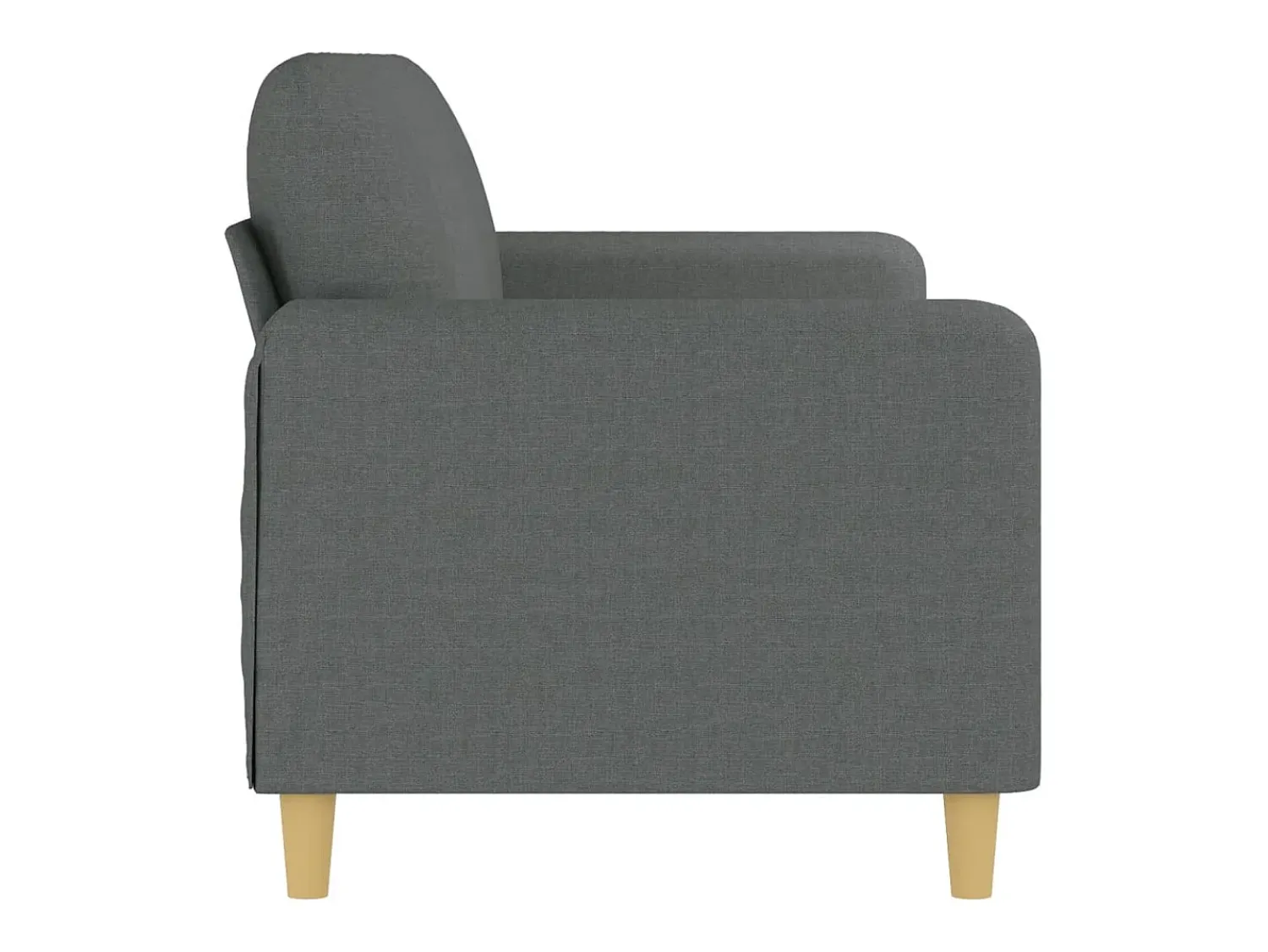 Sofá de 3 lugares 180 cm tecido cinza-escuro PT526550 Cinzento