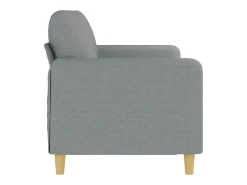 Sofá| Sofá de 3 lugares 180 cm tecido cinza-claro PT598782 Cinzento claro