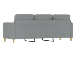 Sofá| Sofá de 3 lugares 180 cm tecido cinza-claro PT598782 Cinzento claro
