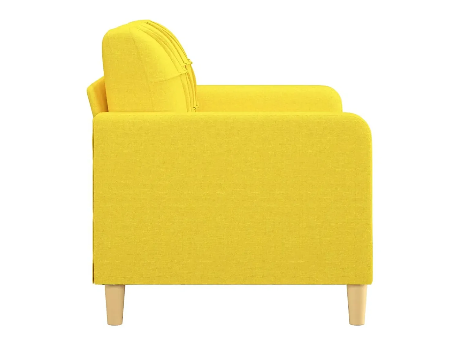 Outlet Sofá de 2 lugares 120 cm tecido -claro PT365708 Amarelo
