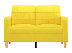 Outlet Sofá de 2 lugares 120 cm tecido -claro PT365708 Amarelo