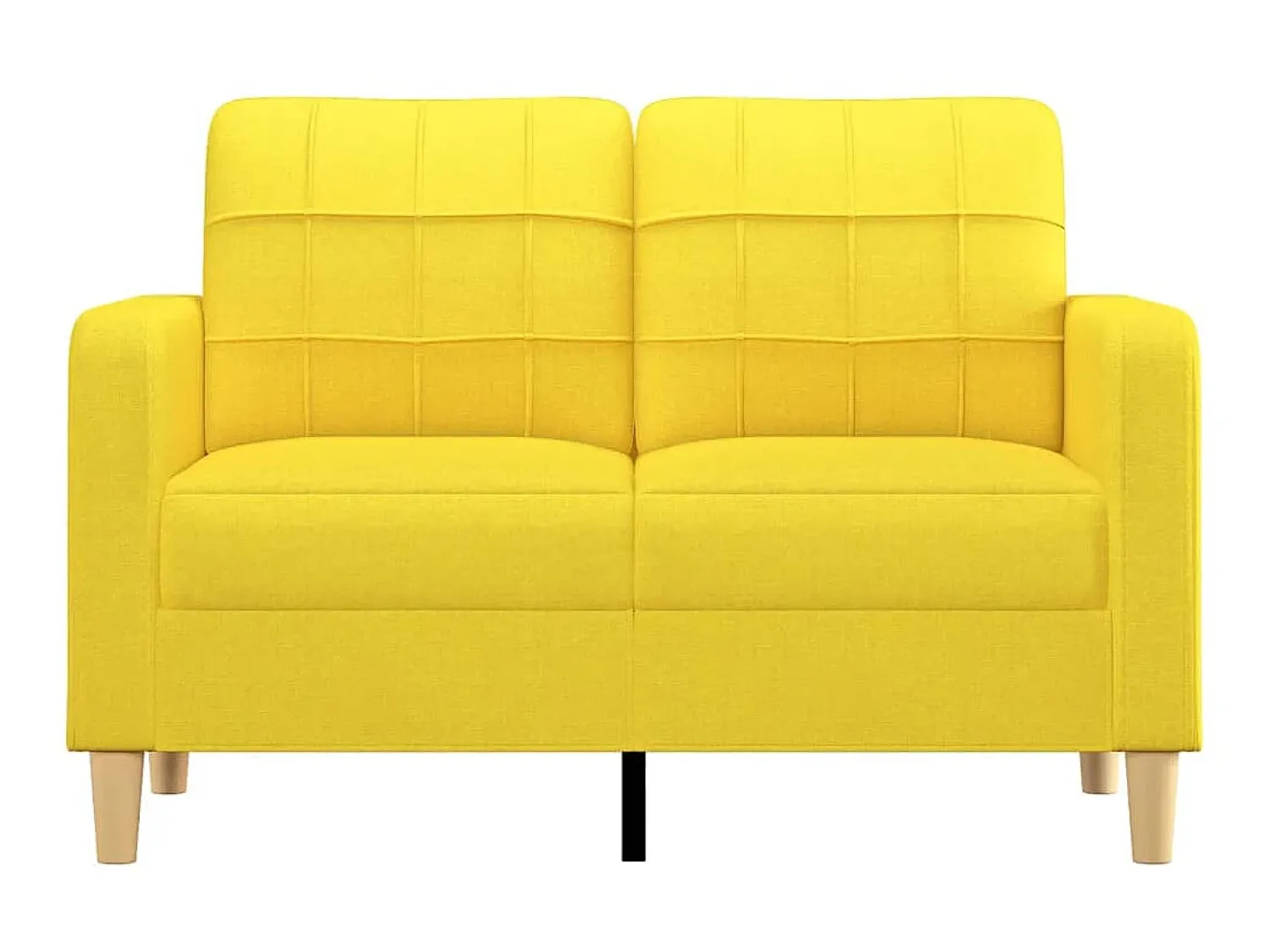 Outlet Sofá de 2 lugares 120 cm tecido -claro PT365708 Amarelo