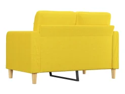Outlet Sofá de 2 lugares 120 cm tecido -claro PT365708 Amarelo