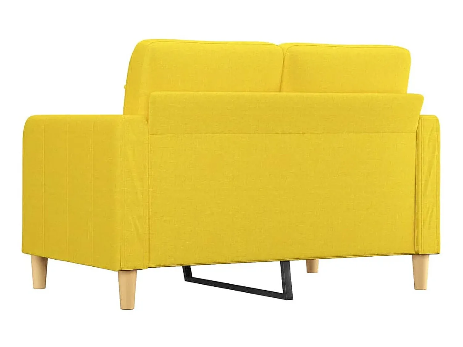 Outlet Sofá de 2 lugares 120 cm tecido -claro PT365708 Amarelo